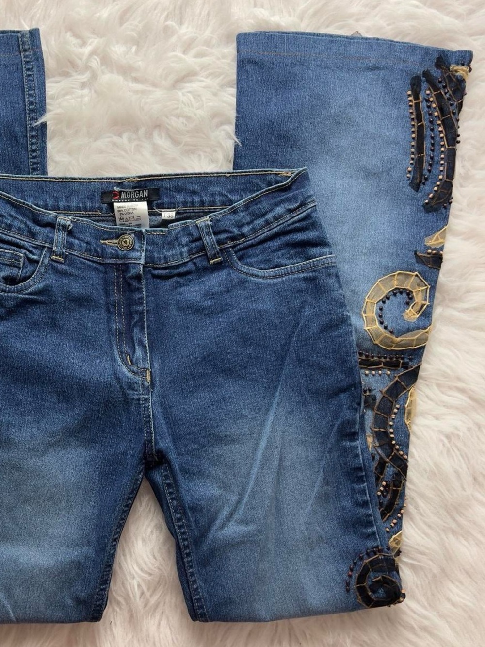 Morgan De Toi embellished fairycore bootcut jeans